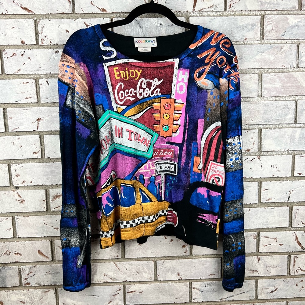 Kolorway | RARE Hand painted New York Long sleeve